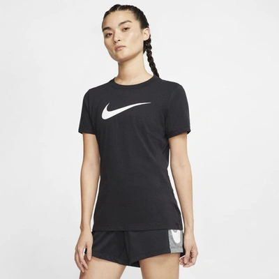 Shop Nike Women's Dri-fit Training T-shirt In Black