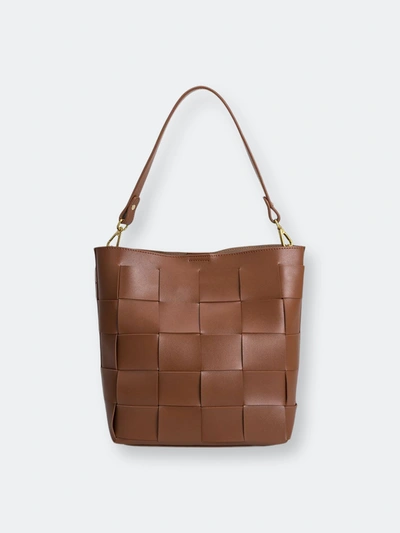 Shop Melie Bianco Simone Saddle Large Tote In Brown