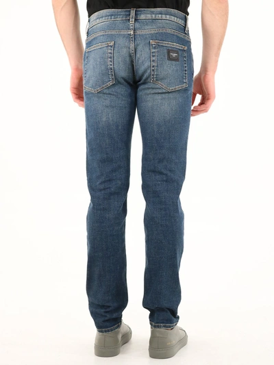 Shop Dolce & Gabbana Stretch Skinny Jeans In Light Blue