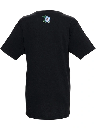 Shop Gucci Cotton T-shirt With Vintage Logo Print In Black
