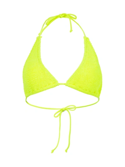 Shop Bound By Bond-eye Sofie Triangle Eco Bikini Top Neon Yellow