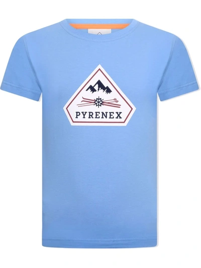 Shop Pyrenex Logo-print Cotton T-shirt In 蓝色
