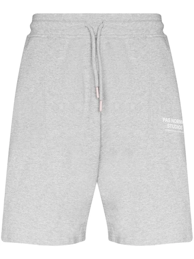 Shop Pas Normal Studios Off-race Track Shorts In Grey