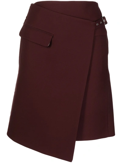 Shop Peter Do High-rise Straight Skirt In Red