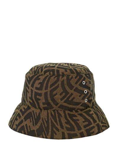 Shop Fendi Kids Hat For Unisex In Brown