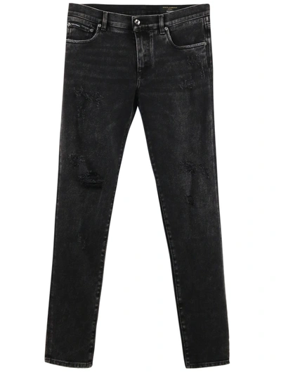 Shop Dolce & Gabbana Grey Slim Fit Jeans
