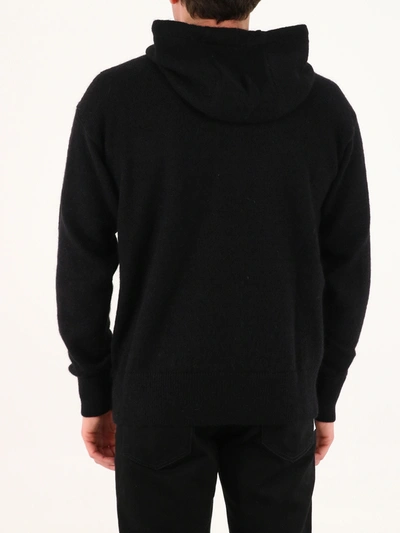 Shop Moncler Wool Jacquard Jumper In Black