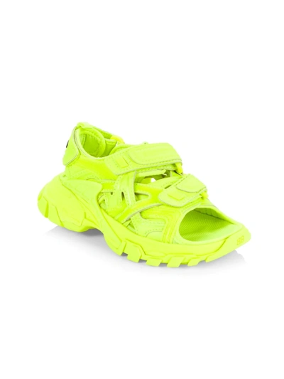 Shop Balenciaga Little Kid's & Kid's Track Double Touch-strap Sandals In Yellow