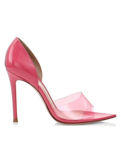 Shop Gianvito Rossi Women's Bree Pvc D'orsay Pumps In Ruby Rose Ruby Rose