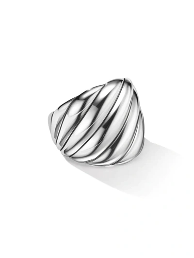 Shop David Yurman Women's Sculpted Cable Ring In Silver