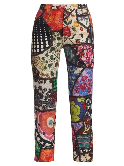 Shop Libertine Women's Hotch Potch Crazy Quilt Slim Trouser In Patchwork