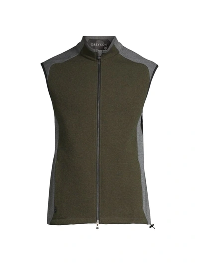 Shop Greyson Men's Sequoia Zip-up Vest In Dark Forest