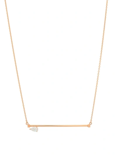 Shop Repossi Women's Serti Sur Vide 14k Rose Gold & Diamond Pendant Necklace