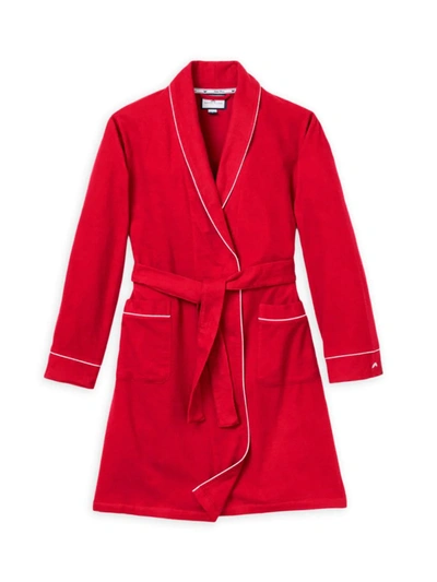 Shop Petite Plume Classic Flannel Robe In Red