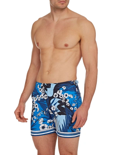 Shop Orlebar Brown Bulldog Island Life Swim Shorts In Blues