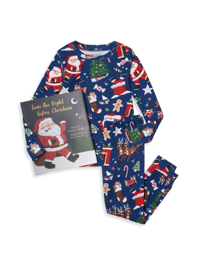 Shop Books To Bed Little Boy's & Boy's Twas The Night Before Christmas Pajama & Book Set In Neutral