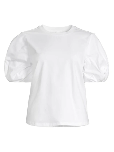 Shop Milly Women's Monica Cotton Jersey T-shirt In White