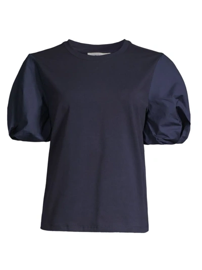 Shop Milly Women's Monica Cotton Jersey T-shirt In Navy