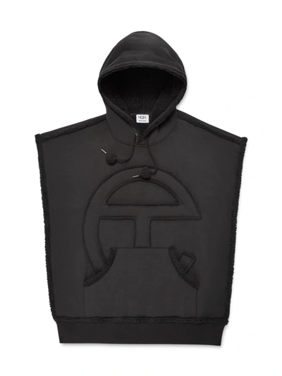 Shop Ugg X Telfar Men's  Sleeveless Hoodie Sweatshirt In Black