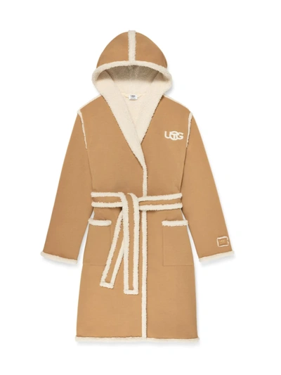 Shop Ugg X Telfar Men's  Fleece Robe In Chestnut