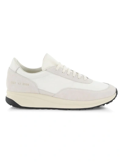 Shop Common Projects Men's Track 80 Mixed Media Sneakers In White
