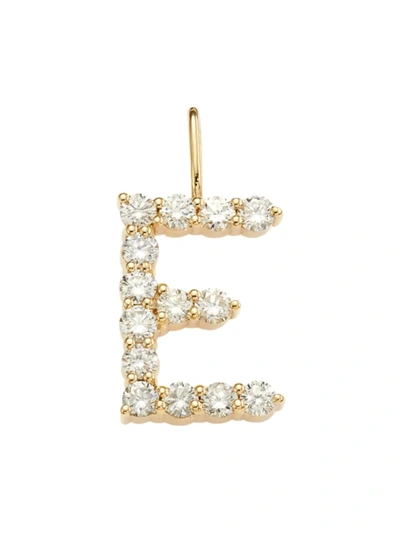 Shop Saks Fifth Avenue Women's 14k Yellow Gold & Diamond Large Initial Charm In Initial E