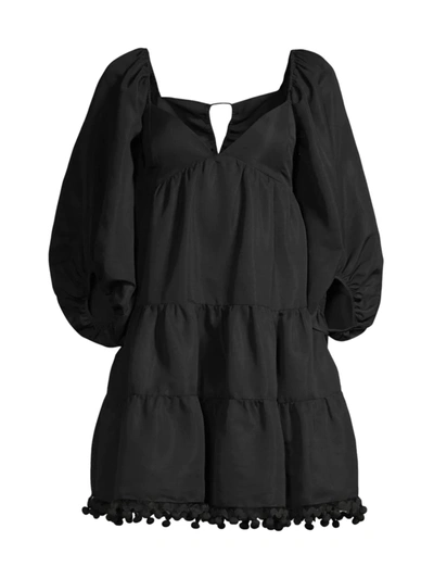 Shop Sachin & Babi Women's Everly Tiered Hem Dress In Black