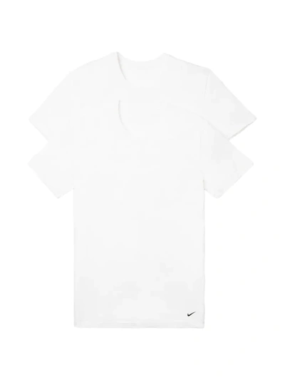 Shop Nike Everyday Cotton Stretch 2-piece T-shirt Set In White
