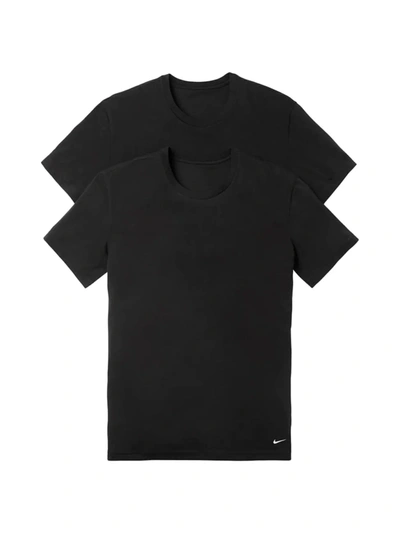 Shop Nike Everyday Cotton Stretch 2-piece T-shirt Set In Black
