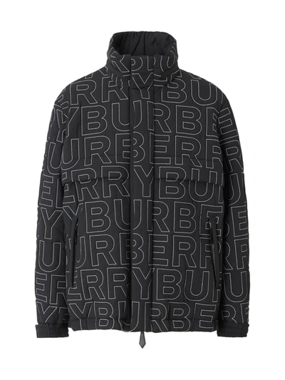 Shop Burberry Dainton Embroidered Logo Jacket In Black