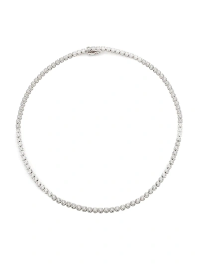 Shop Saks Fifth Avenue Women's 14k White Gold & 16 Tcw Diamond Tennis Necklace