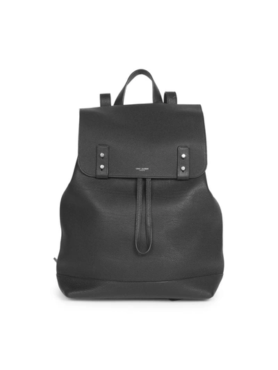 Shop Saint Laurent Sac Du Jour Leather Drawstring Backpack In Black
