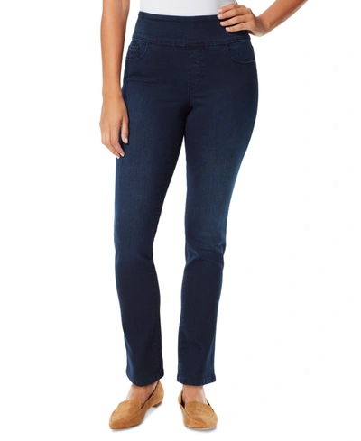 Shop Gloria Vanderbilt Women's Amanda Pull-on Slim-straight Jeans In Kansas