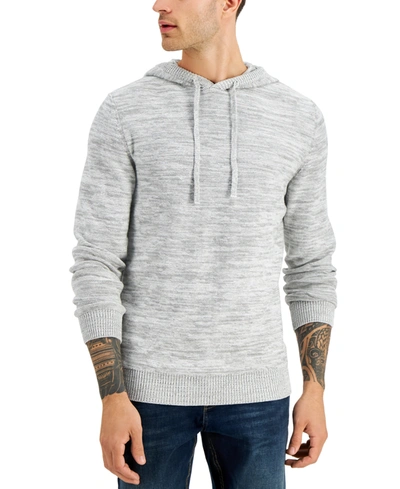 Shop Sun + Stone Men's Solid Marled Hooded Sweater, Created For Macy's In Slate Heather