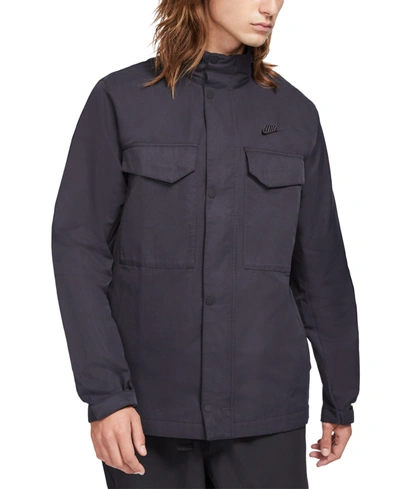Shop Nike Men's M65 Woven Jacket In Black