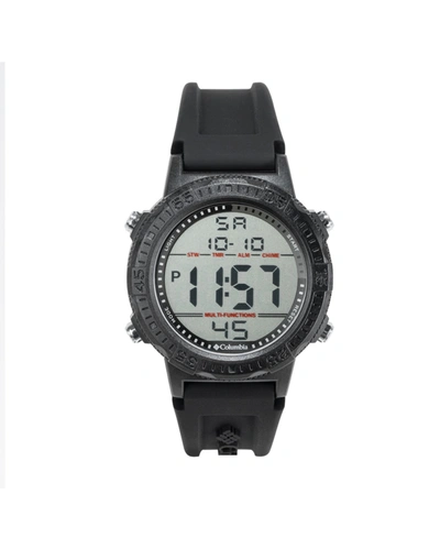Shop Columbia Unisex Peak Patrol Black Silicone Strap Digital Watch, 46mm