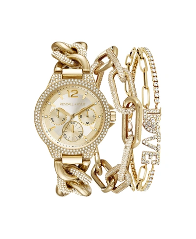 Shop Itouch Women's Kendall + Kylie Gold-tone Metal Bracelet Watch