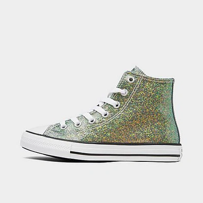 Converse Girls' Little Kids' Winter Glitter Chuck Taylor All Star High Top  Casual Shoes In Gold/black/white | ModeSens