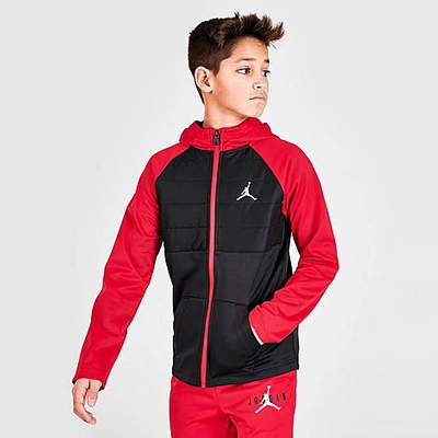 Nike Kids' Jordan Boys' Therma-fit 2-fer Jacket In Black/university Red |  ModeSens