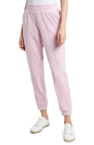 1.state Velour Drawstring Jogger Pants In Rose Pink