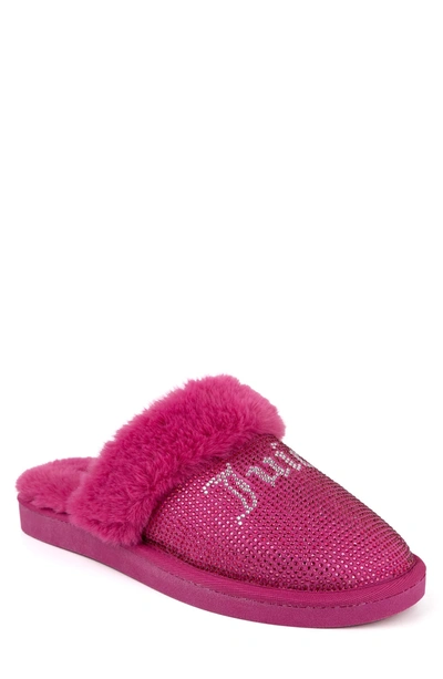 Shop Juicy Couture Faux Fur Lined Slipper In Pink Multi