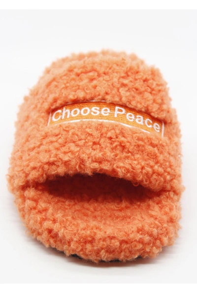 Shop Oxygen Boutique Choose Peace Orange Slippers