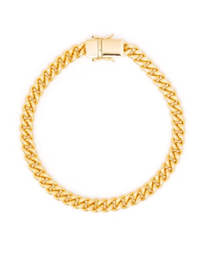 Shop Tom Wood Rounded Curb Thick Chain Bracelet In Gold