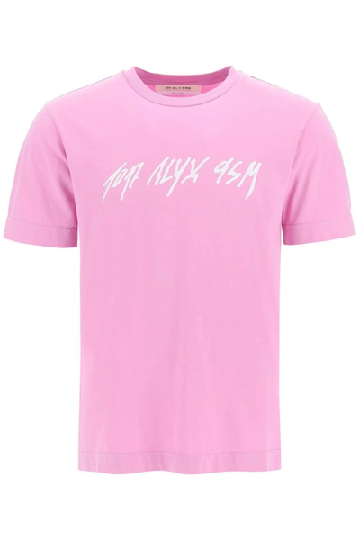 Shop Alyx 1017  9sm Script Logo T-shirt In Mixed Colours