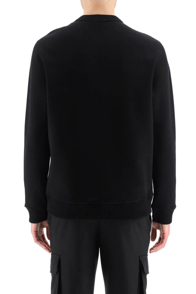 Shop Burberry Emmett Crew Neck Sweatshirt In Black