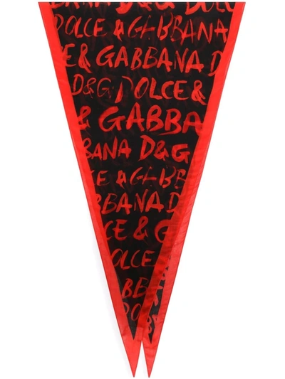 Shop Dolce & Gabbana Logo-print Scarf In Schwarz