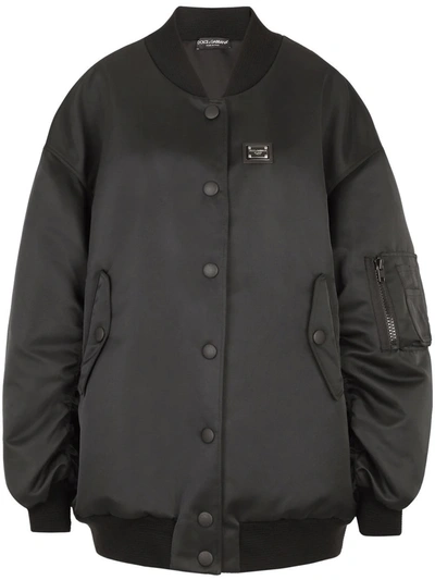 Dolce & Gabbana Long Sleeve Casual Jacket In Schwarz