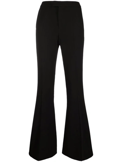 Shop La Doublej Saturday Night Flared Slim Trousers In Schwarz