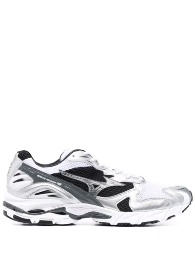 Shop Mizuno Panelled Lace-up Trainers In Weiss