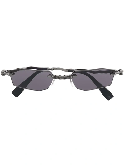 Shop Kuboraum H40 Rectangle-frame Sunglasses In Schwarz